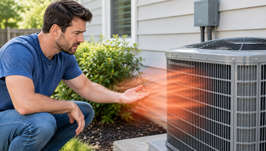 AC blowing warm air