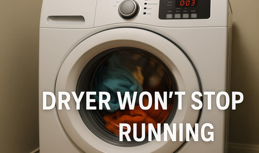 Dryer won’t stop running