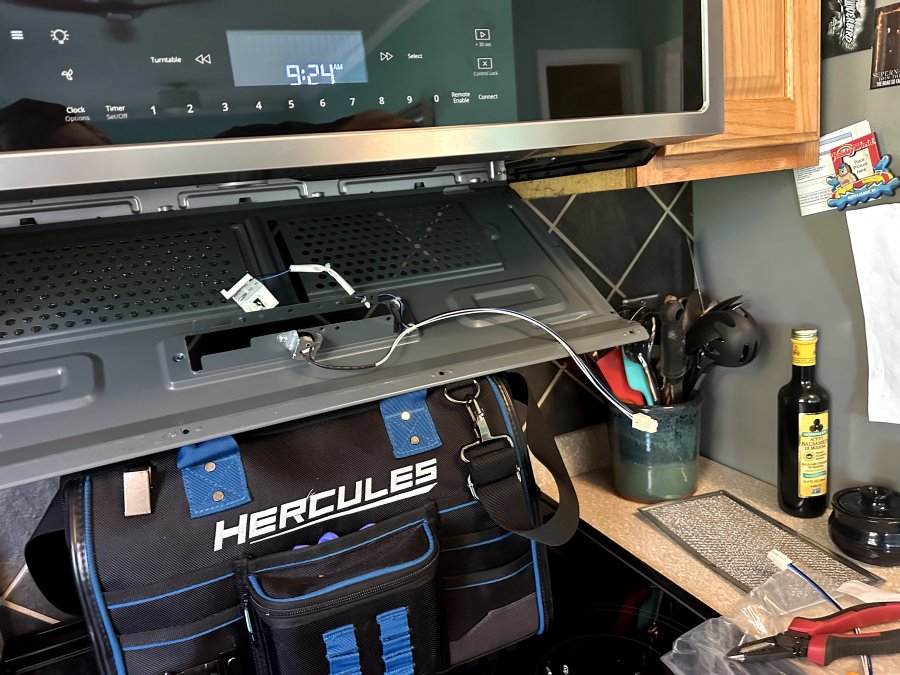 Whirlpool Microwave — Light Socket Holder Replacement in Raleigh
