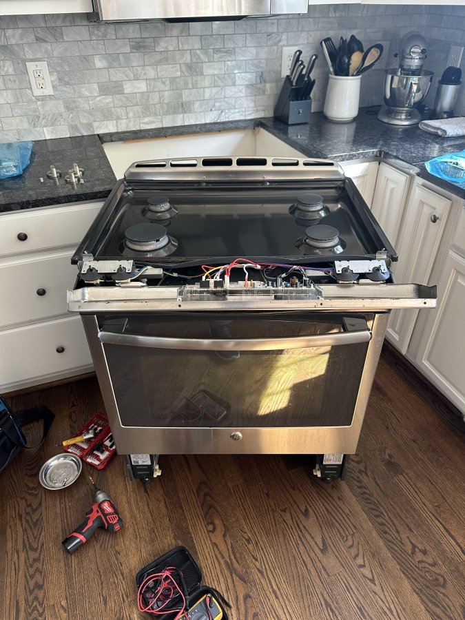 GE Gas Oven Not Heating — Control Board and Broil Igniter Replacement in Raleigh
